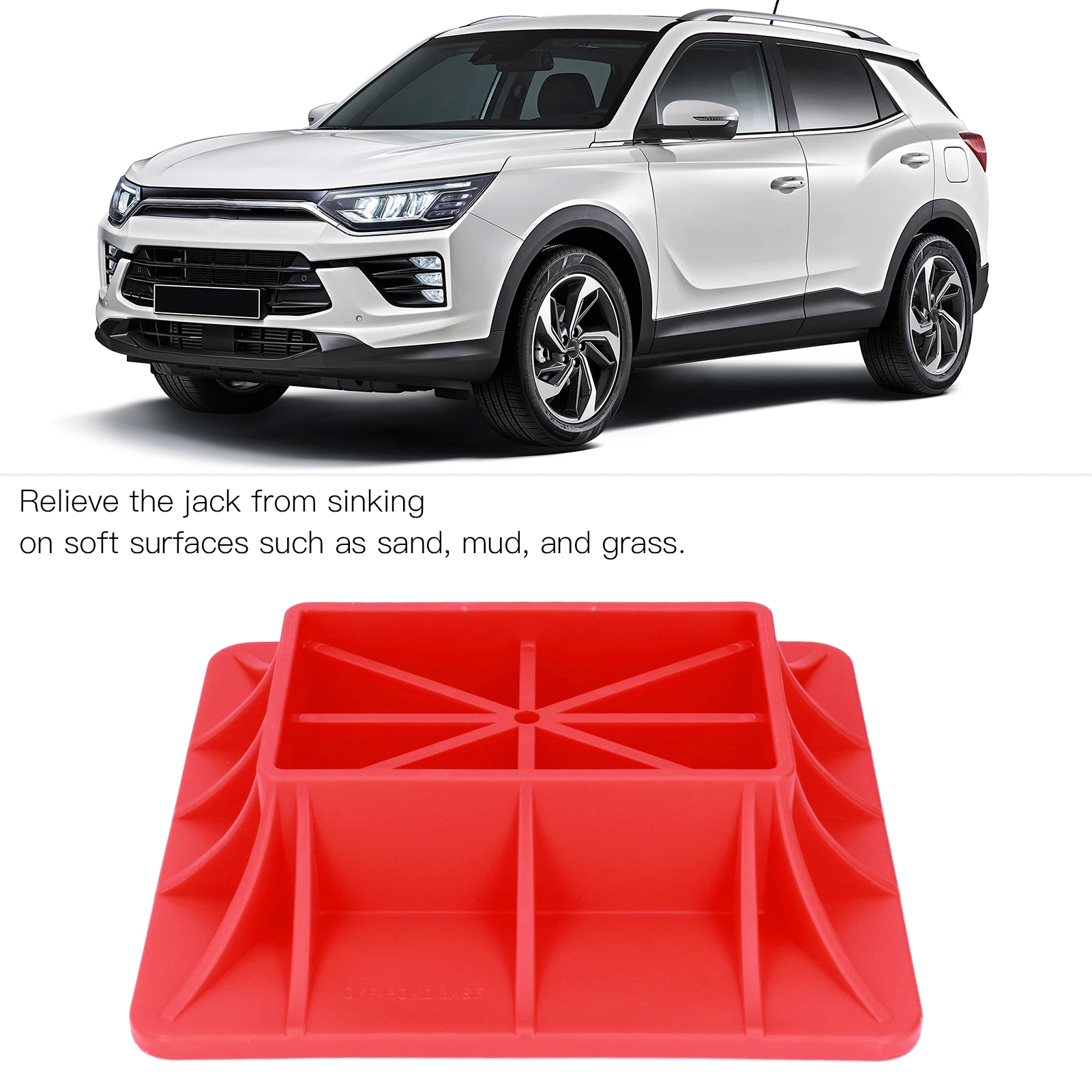 

Усиленная подставка для домкрата, нейлоновая, красная, для бездорожья, предотвращающая скольжение, для песка, грязи, травы, мягких поверхностей