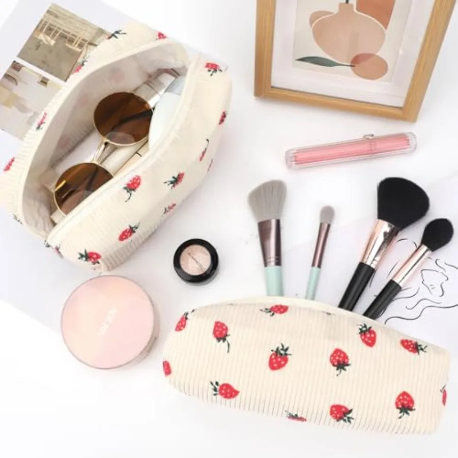 Makeup Bag 3 Pieces Large Capacity Cosmetic Bags Travel Toiletry Bag Organizer Cute Makeup Bag Storage for Women