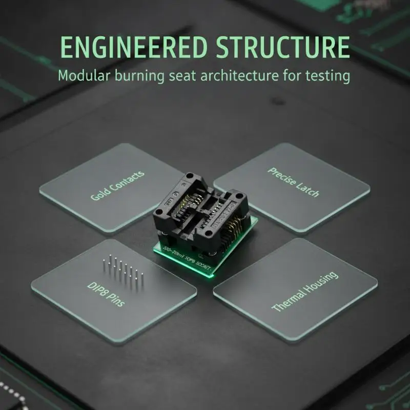 SOIC8 SOP8 to DIP8 EZ Programmer Adapter Socket Converter 150mil 200mil Module for Logic Circuit Debugging Work