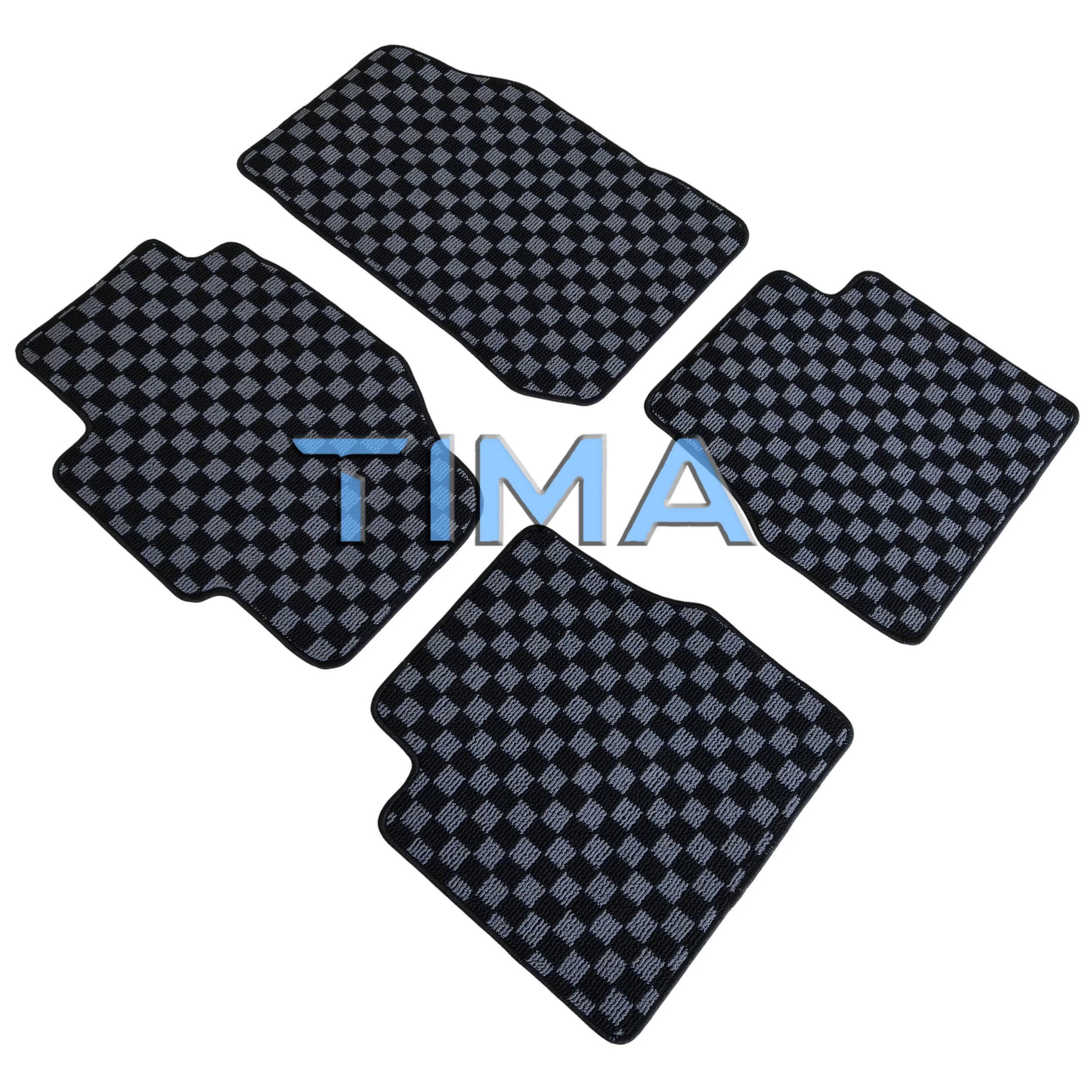 4PCS JDM Checkerboard Pattern Liners Auto Interior Protection Decorative Accessories For Honda Accord Coupe 1998-2002 LHD