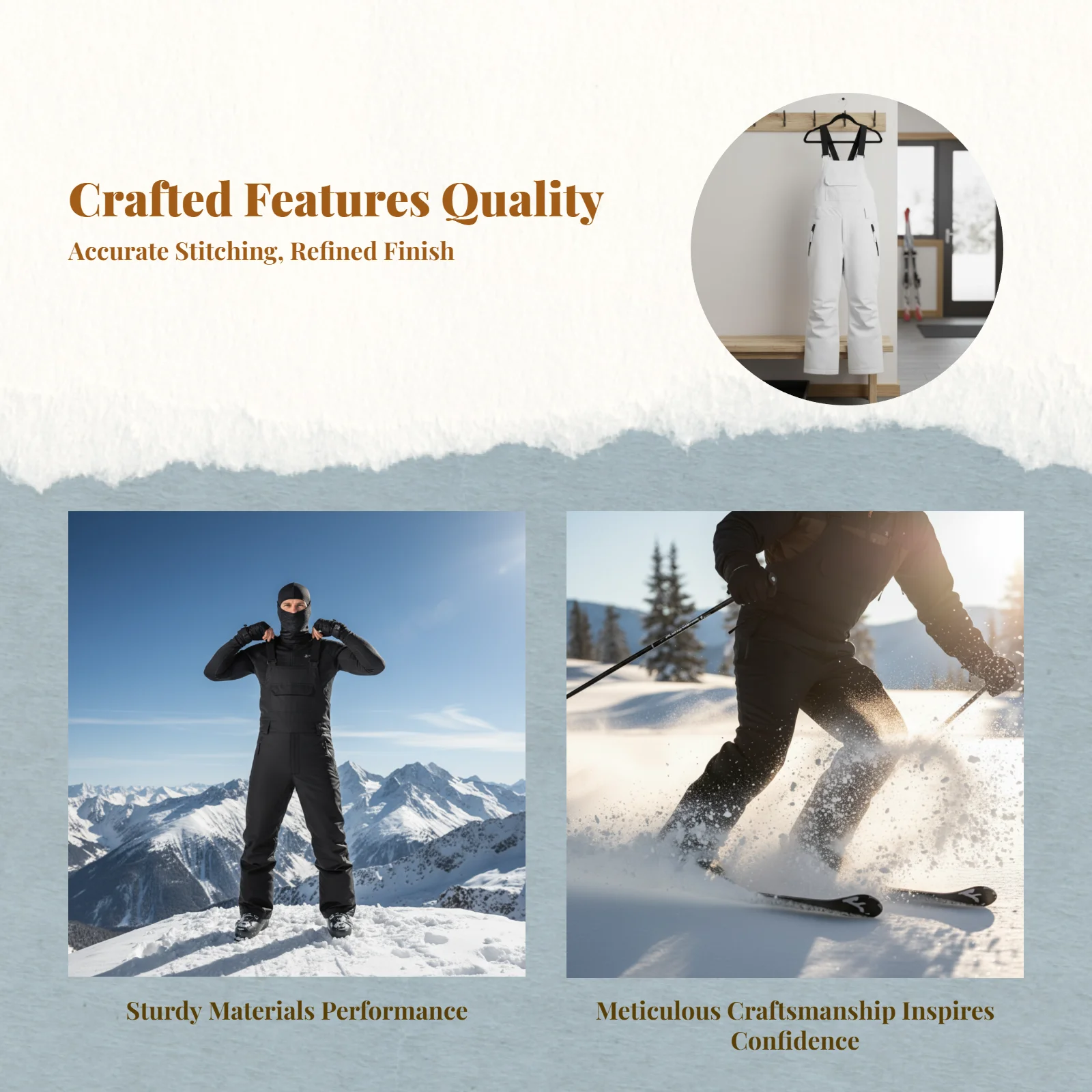 

Breathable Ski Pants, Warm, Durable, for Practice, Outdoor