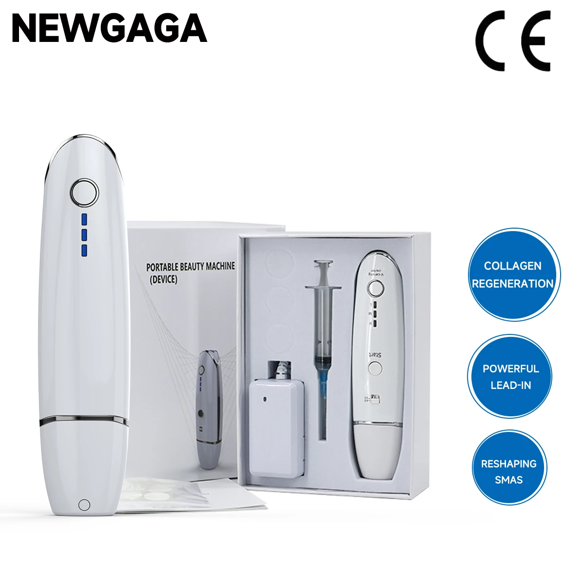 Newgaga Ultrasone Rf Eye Face Vibratie Massager Draagbare Elektrische Donkere Cirkel Verwijderen Anti-Aging Oogrimpel Schoonheidsverzorgingstool