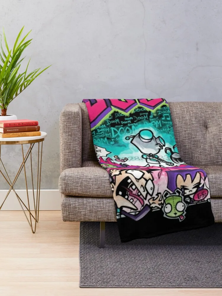 Invader zim movie Throw Blanket Summer Bedding Blankets Decorative Bed Blankets