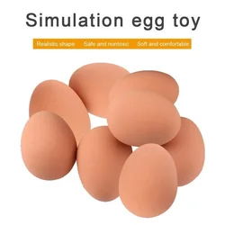 Novelty Simulation Egg Bouncy Ball Fake Rubber Eggs Decoration Realistic Toy Simulation Egg Bouncing Balls Prank Joke Toy