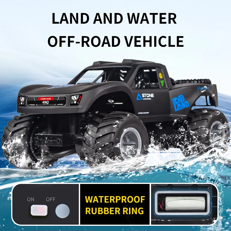 JJRC 4WD 2.4G Amphibious Off-road Climbing RC Flip Stunt Car Racing All-terrain Waterproof Children\'s Remote Control Toys Gifts