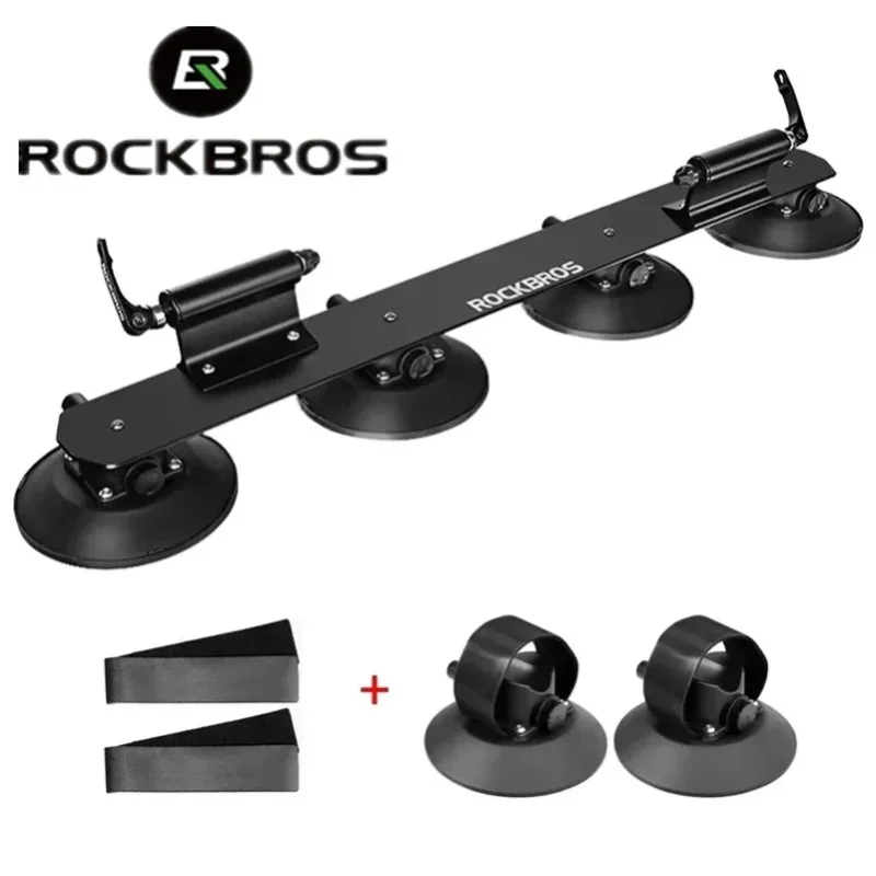 ROCKBROS Lokaler Versand 2-Fahrrad-Dachträger mit Saugnapf – Schnelle Montage, Fahrradträger fürs Auto, Fahrrad-Dachgepäckträger, Fahrradträger mit Saugnapf, Dachzubehör