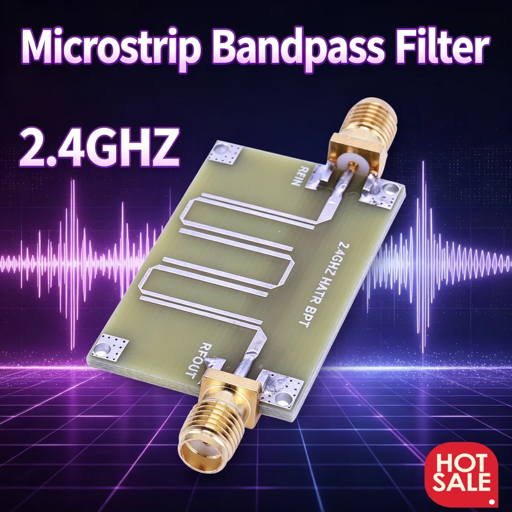 Stable and Reliable Microstrip RF Bandpass Filter Module for Telecommunications and Communication Projects