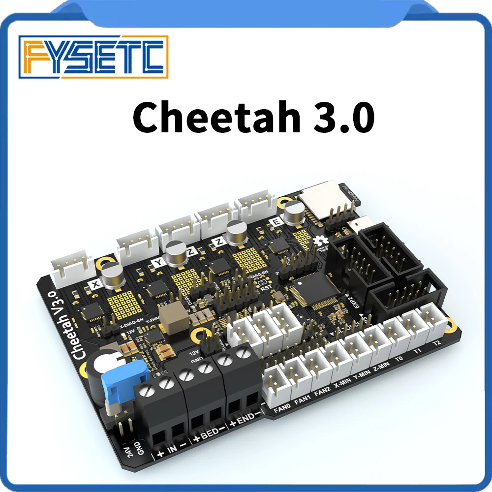 

FYSETC Cheetah V3.0 STM32F446 MCU motherboard Onboard CANBUS Circuit Four Layers PCB Motherboards DC Support 5V 4A Max for Voron