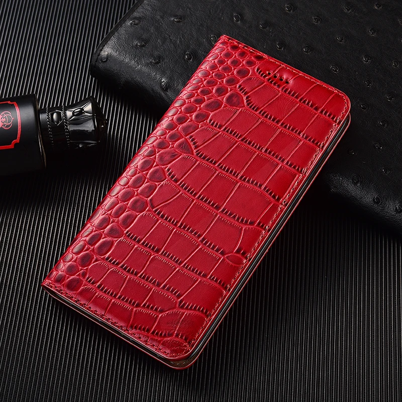 Crocodile Genuine Leather Case For Samsung Galaxy A52S A21S A13 A23 A33 A53 A73 5G Magnetic Flip Wallet Phone Cover