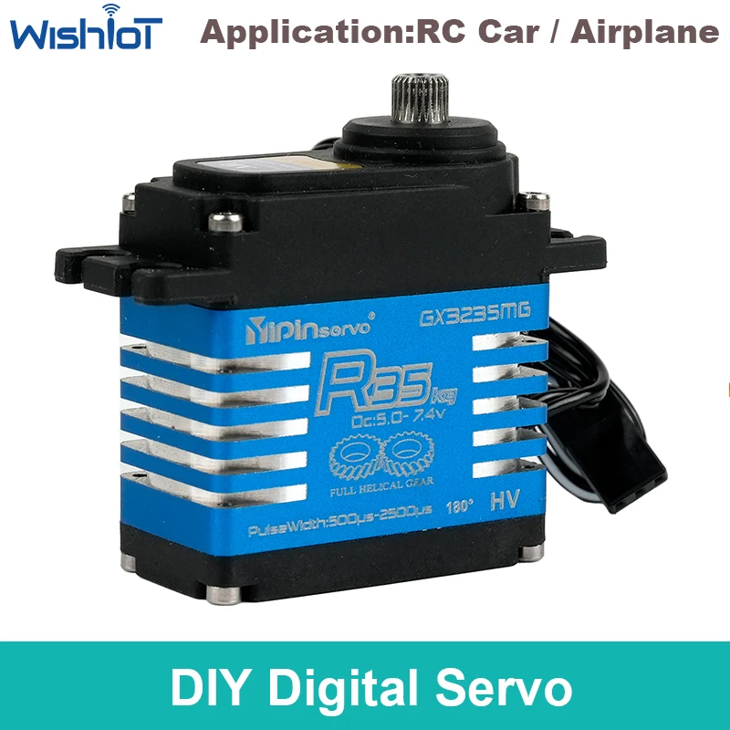 

35KG Digital Servo Motor High Torque Semi-metal 180 Degree Angle-controlled Ip68 YP3235SMG for 1:8 1:10 TRX6 Scx10 RC Crawler