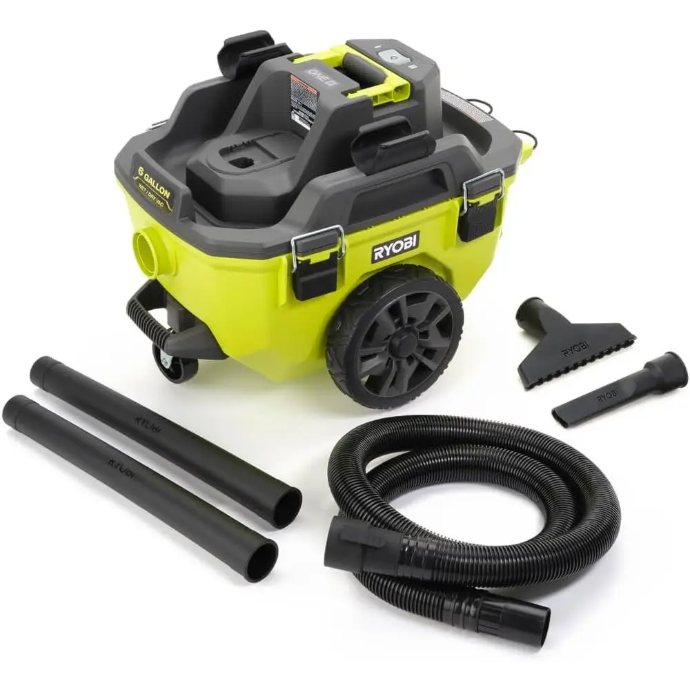 6 Gallon Wet/Dry Shop Vacuum, Green, Tool Only