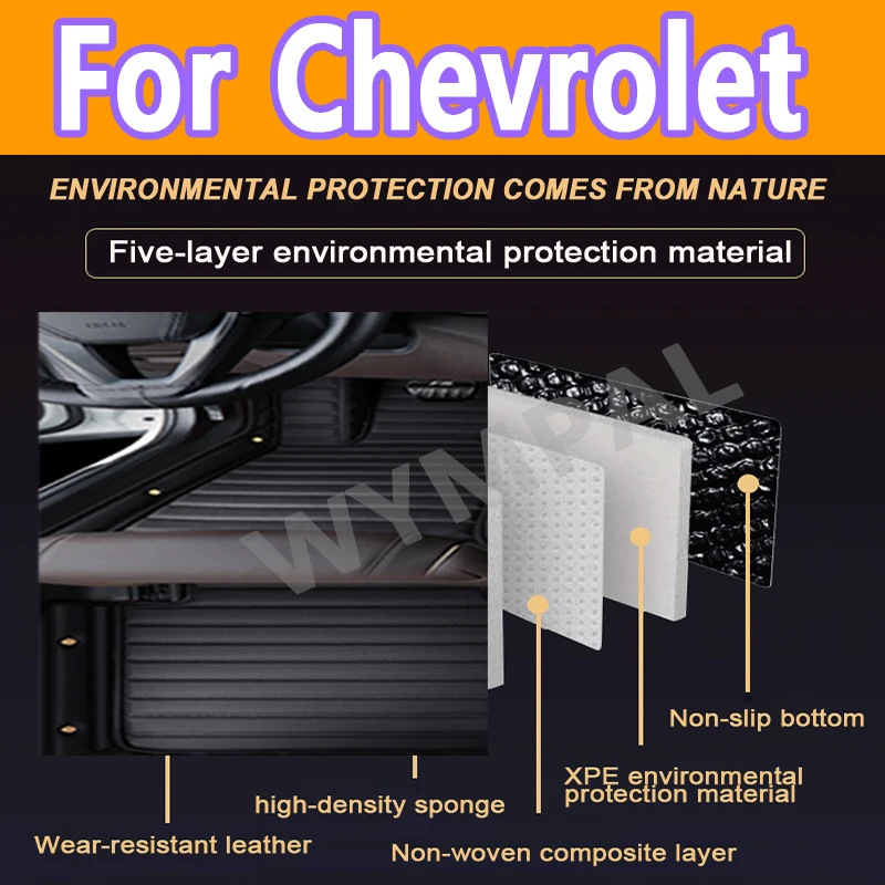 

Luxury Vehicle Car Mats Floor For Chevrolet Trax Equinox Cavalier Tracker Celta Spark Waterproof Carpets Car Floor Car mats