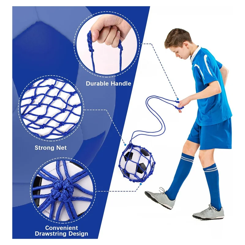 AEF5-2PCS Football Kick Trainer, Soccer Return Trainer Net , Football Kick Throw Solo Practice Training Aid