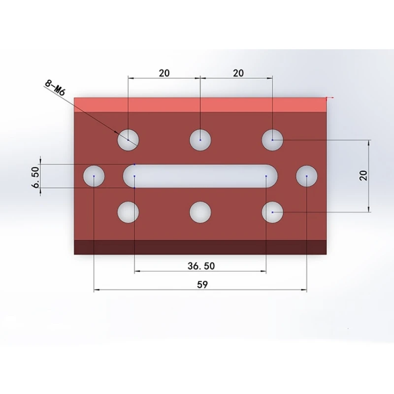 Angeleyes 18mm Narrow Gauge Spacer Blocks for Guiding Rings Photography Rings Horizontal Elevation Accessory Red & Black Color