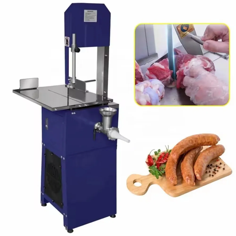 

Commercial High-Performance 3-in-1 Food Machine - Bone Saw, Meat Grinder & Sausage Stuffer for Food Processing Industry