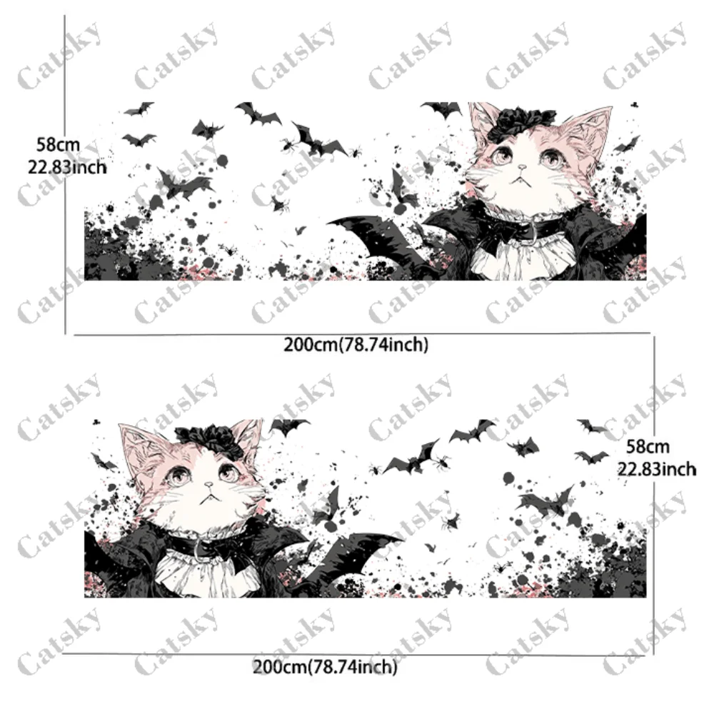 Cute Vampire Kitty Costume Decals for Car and Truck, Durable, Fade-Resistant, Easy to Install and Remove - Enhance your's aesthe