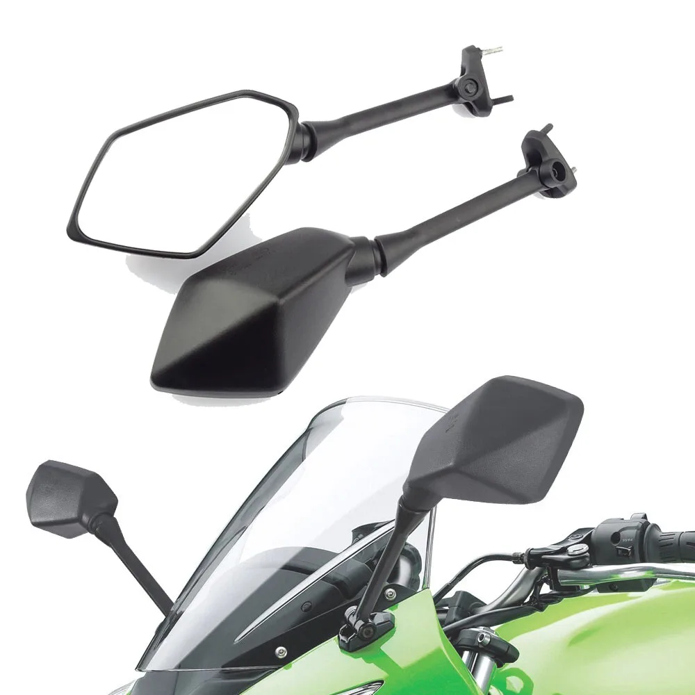 Schwarze Motorrad-Seitenrückspiegel für KAWASAKI NINJA 650R 2009–2016 2015