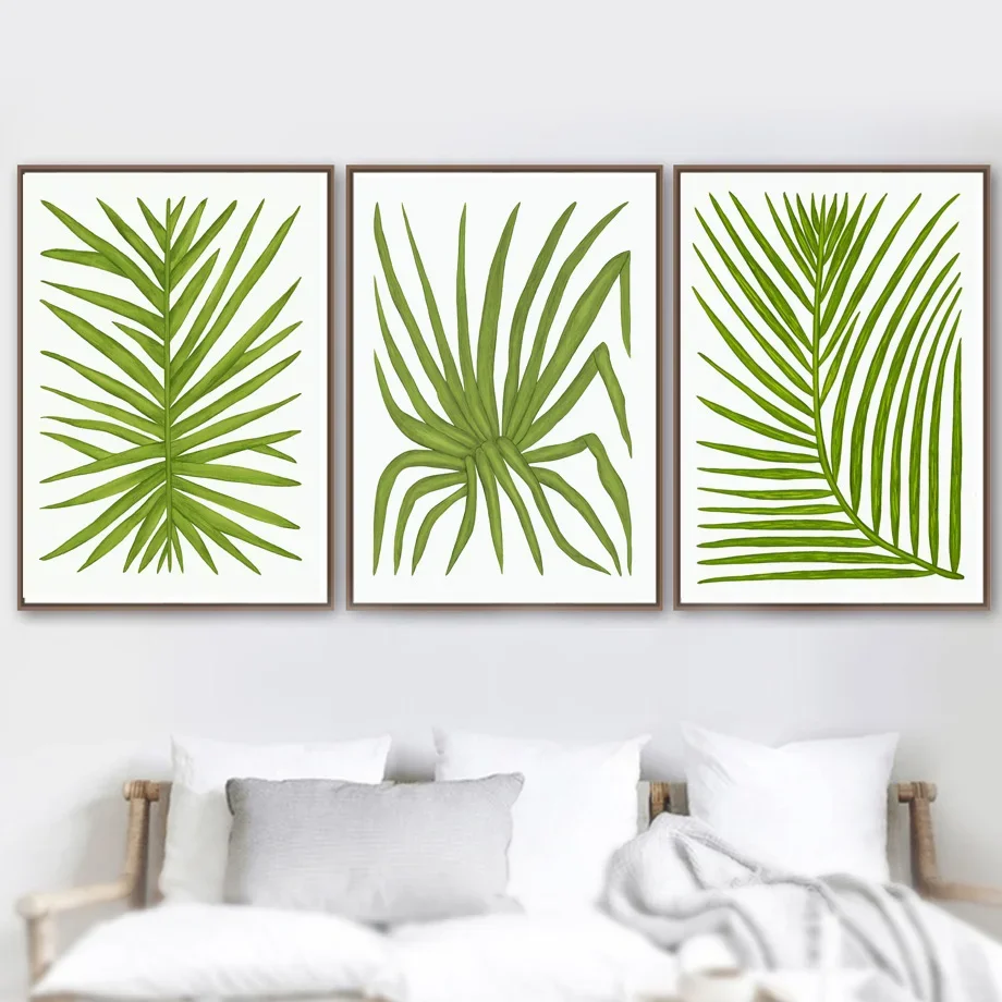 

Abstract Green Leaf Botany Collection Wall Art Canvas Painting Nordic Posters And Prints Wall Pictures For Living Room Decor