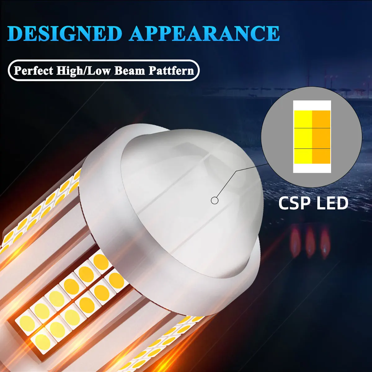 1PCS H6 H4 BA20D Motorcycle Headlight CSP LED Moto High/Low Beam Led Bulbs Super Bright Autobike Fog Moto Scooter Lamp ATV 12V