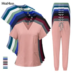 Servizi sanitari Camicia medica Pantaloni Imposta Moda Dottore Infermiera Abito chirurgico Salone di bellezza professionale Scrub Uniformi spa mediche