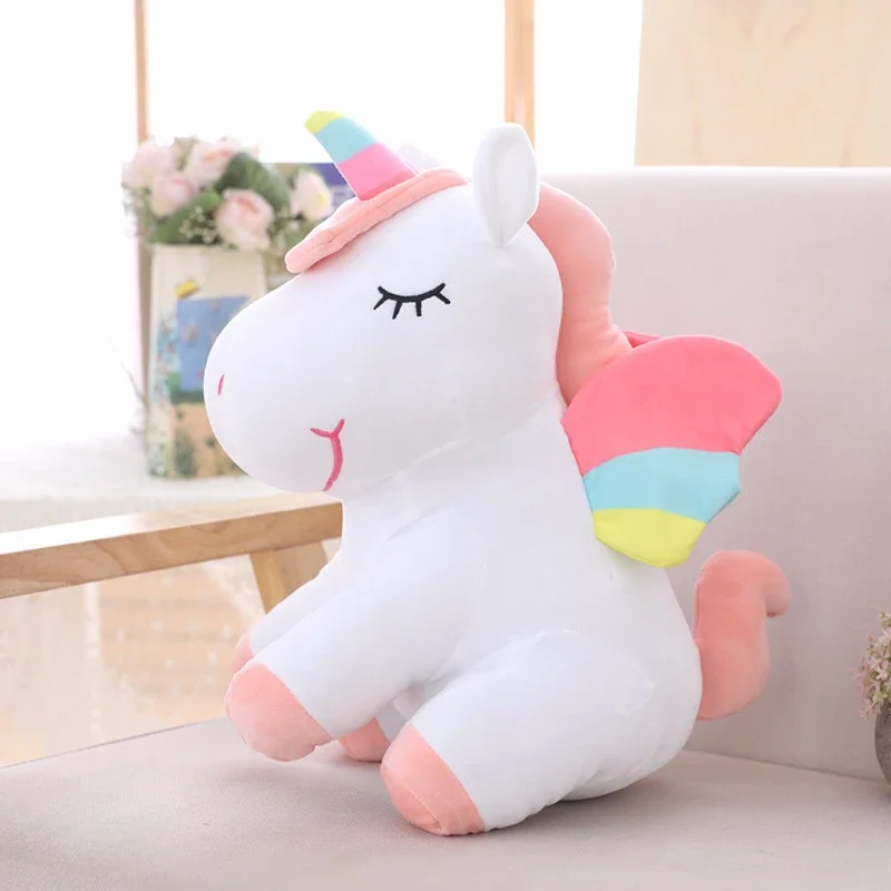 Hot 25-40cm Led Unicorn Plush Toy Plush Horse Light Up Toys Stuffed Animals Cute Horse Toy Soft Doll Toy For Kids Birthday Gifts