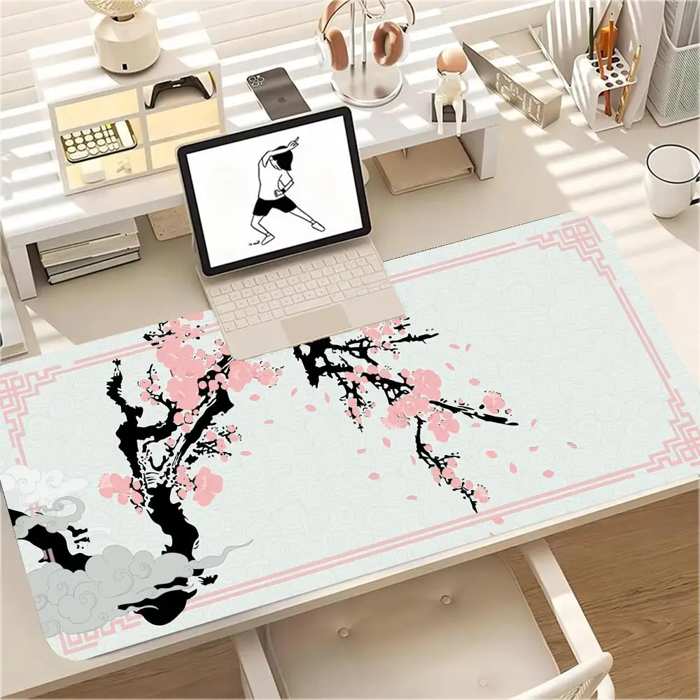 Japanese Sakura Mouse Pad 900x400MM Large Gaming Mousepad Keyboard Gamer Rubber Anti-wrinkle Anti-Slip Bottom Desk Mat