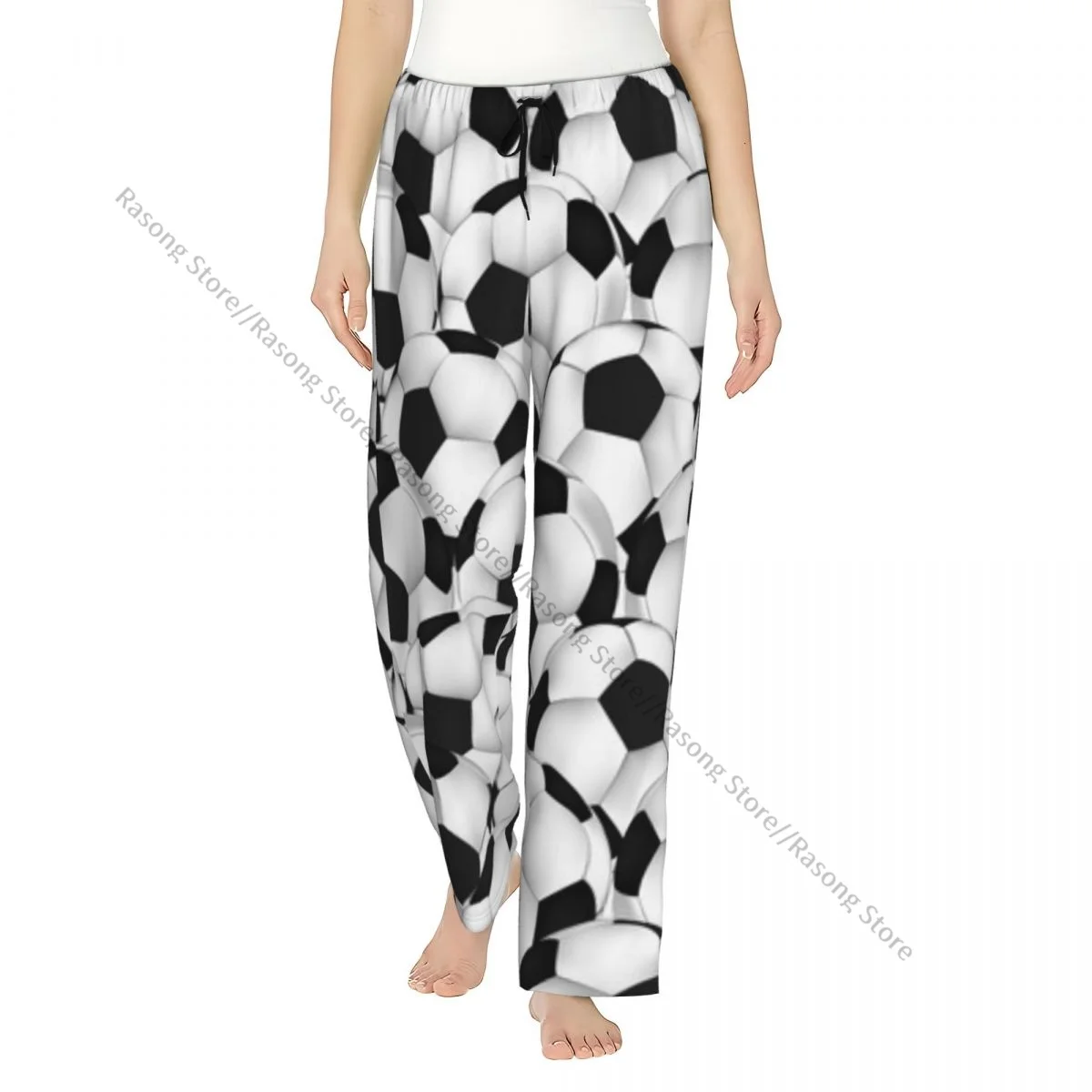 

Pajama Pants for Women Soccer Texture Sleep Bottoms Home Loungewear