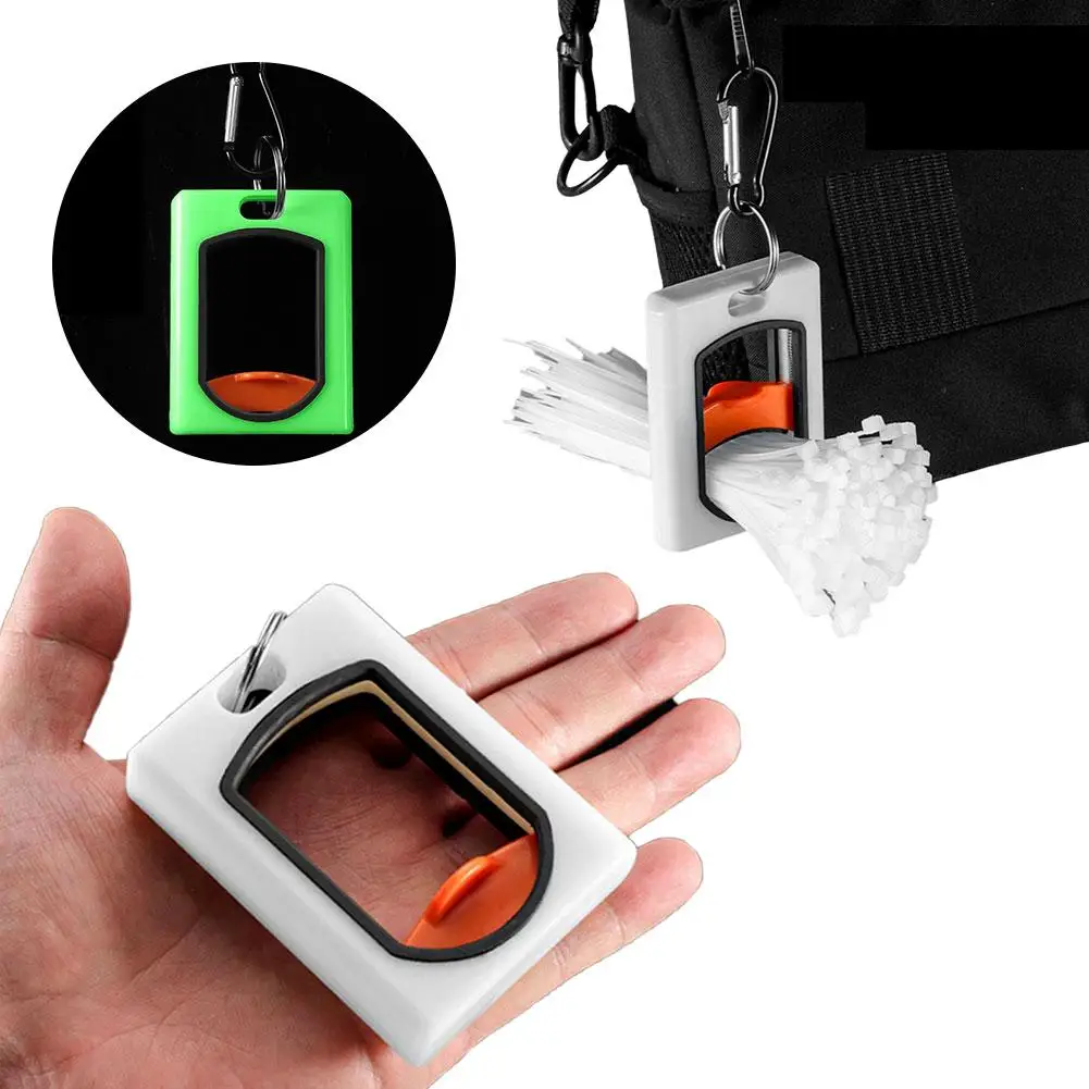 قطعة واحدة من منظم كابل ربط الكابلات الفلورسنت، جهاز تخزين ربط الكابل القابل لإعادة الاستخدام، أداة تخزين ربط الكابلات المحمولة