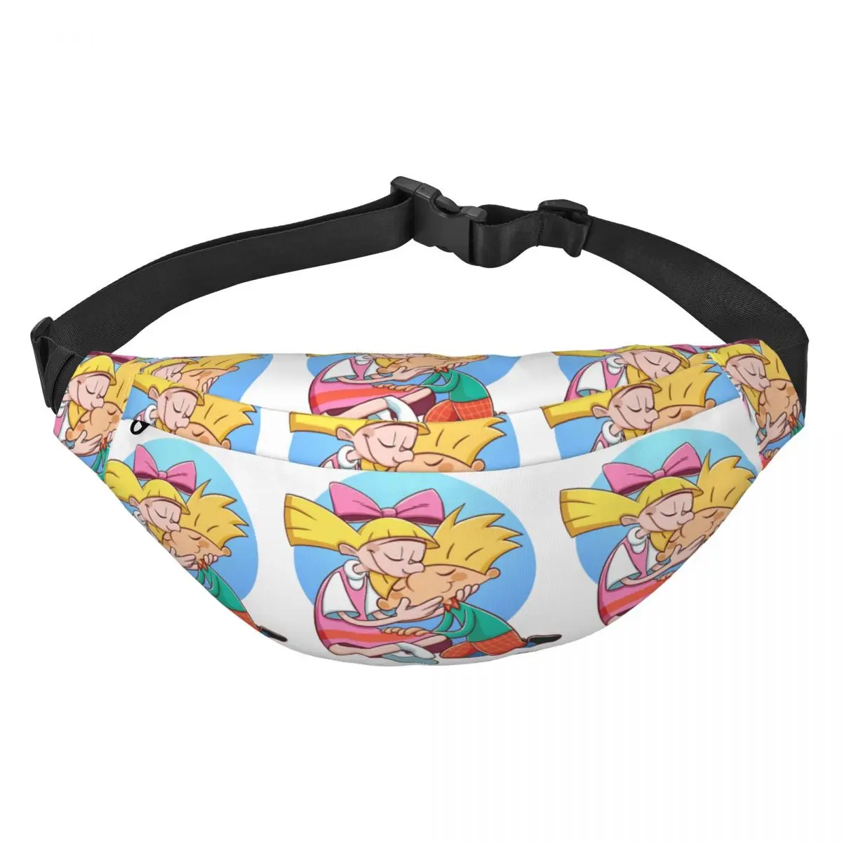 

Custom Helga Pataki Anime Animation Hey Arnold Fanny Pack Men Women Sling Crossbody Waist Bag Travel Hiking Phone Money Pouch