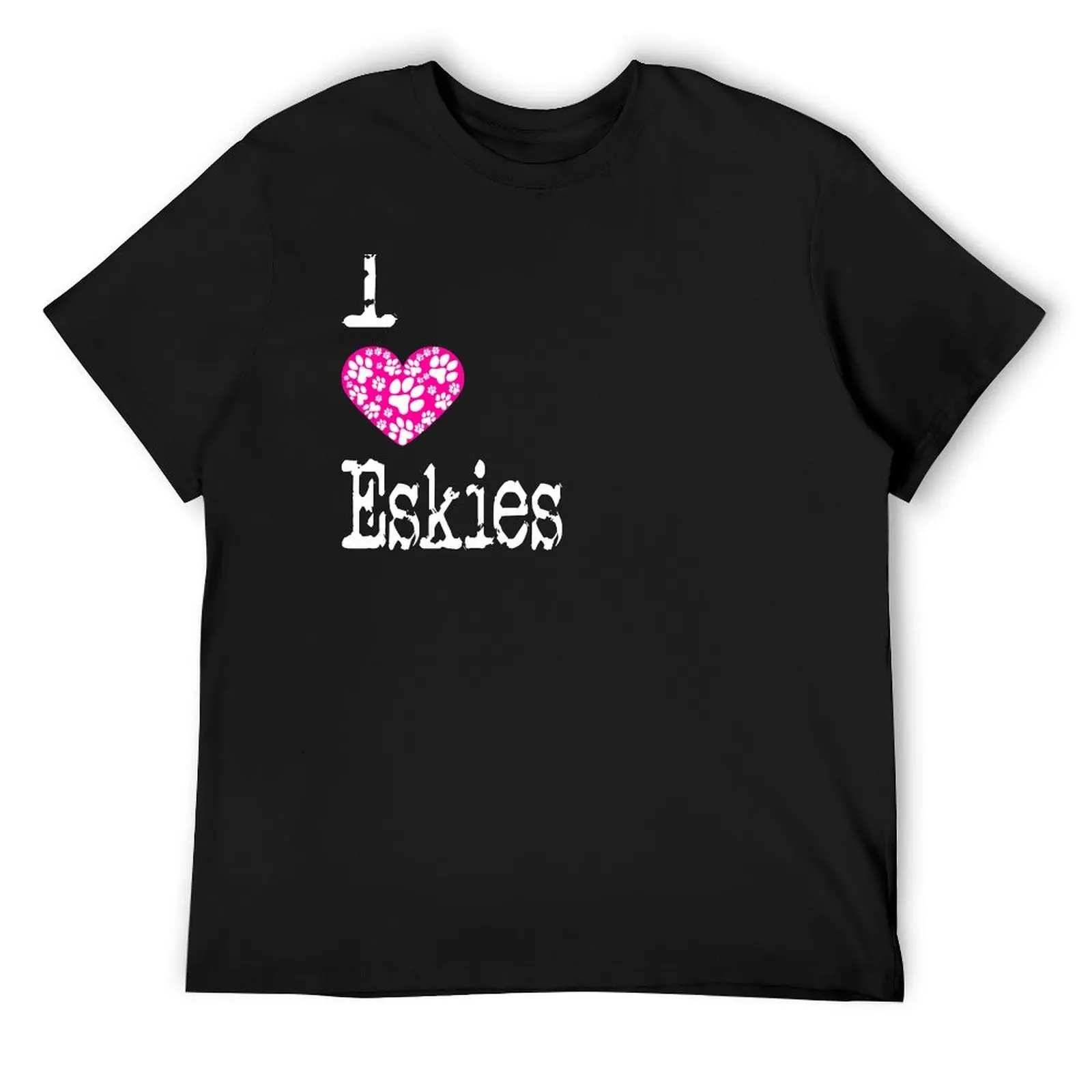 I Heart Eskies Love American Eskimo Spitz Dogs T-Shirt tees designer shirts heavyweights men t shirt