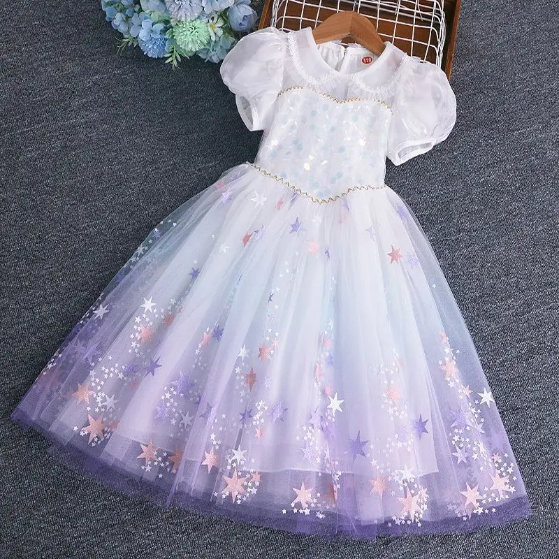 

Elegant princess dress2026New girls' summer dress, children's long tulle skirt