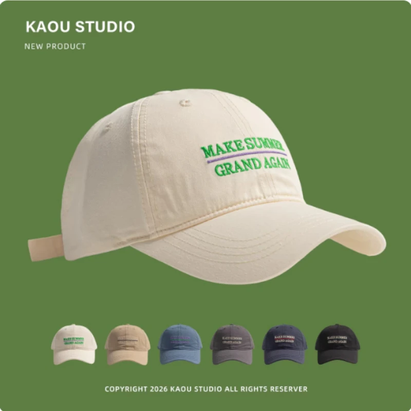 

2026 New Korean Letter Embroidered Baseball Cap Spring and Autumn Men and Women Travel Versatile Sunshade Adjustable Sports Hat