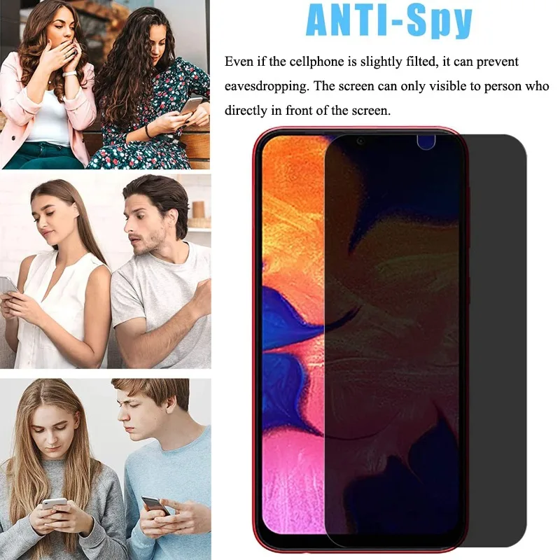 Privacy Tempered Glass For Samsung Galaxy A50 A10 A70 A71 A80 A90 5G Anti-Spy Glass For Samsung M10 M20 Screen Protectors