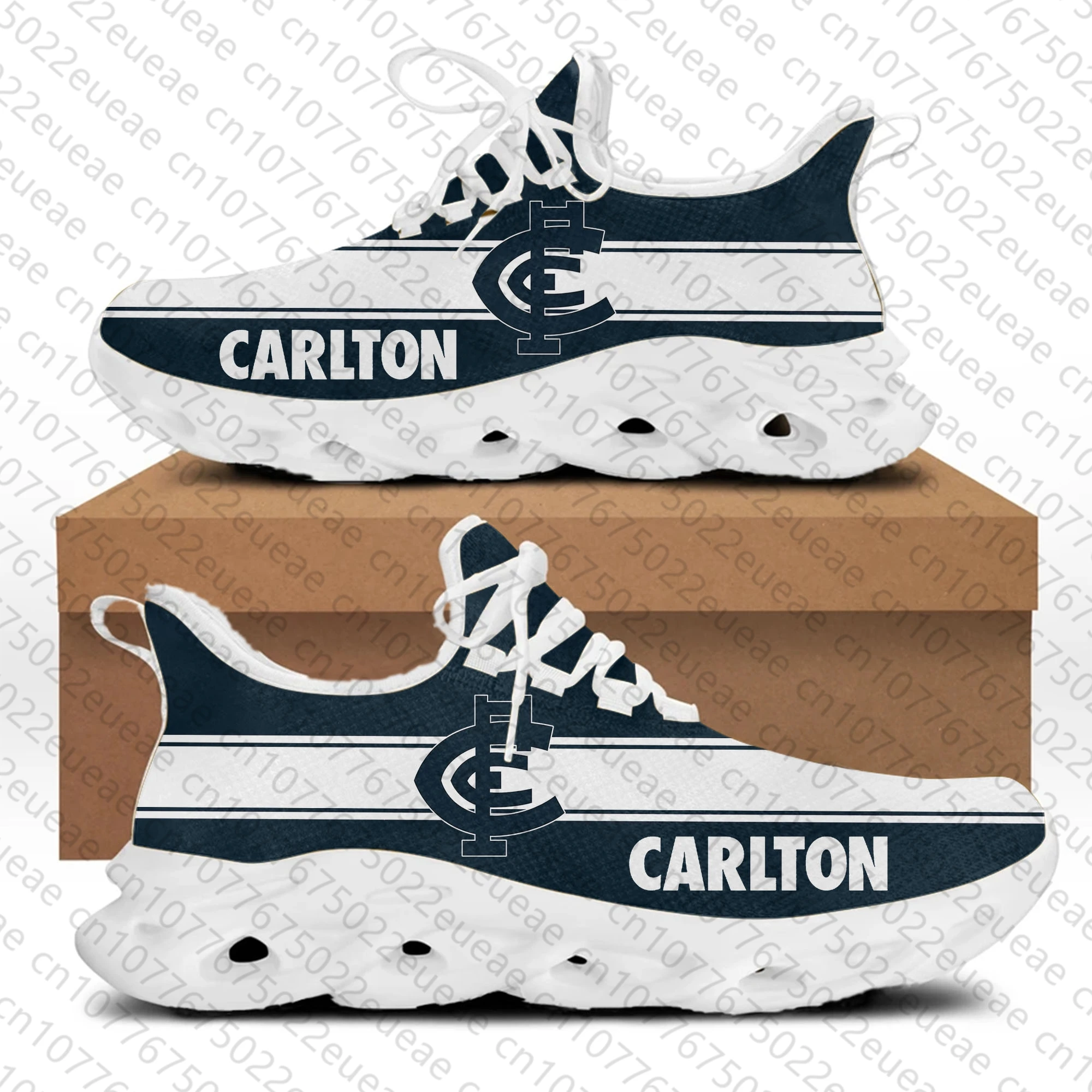 Carlton Blues Australian Football Flats Sneakers Mens Womens Sports Running Shoes High Quality DIY Sneaker customization Shoe