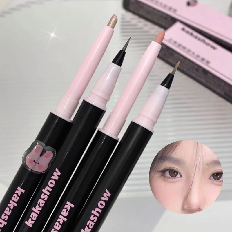 Double Head Lying Silkworm Eyeliner Liquid Down To Shadow Pencil Eye Highlighting Eyeshadow Stick Natural Big Eye Makeup Gel Pen