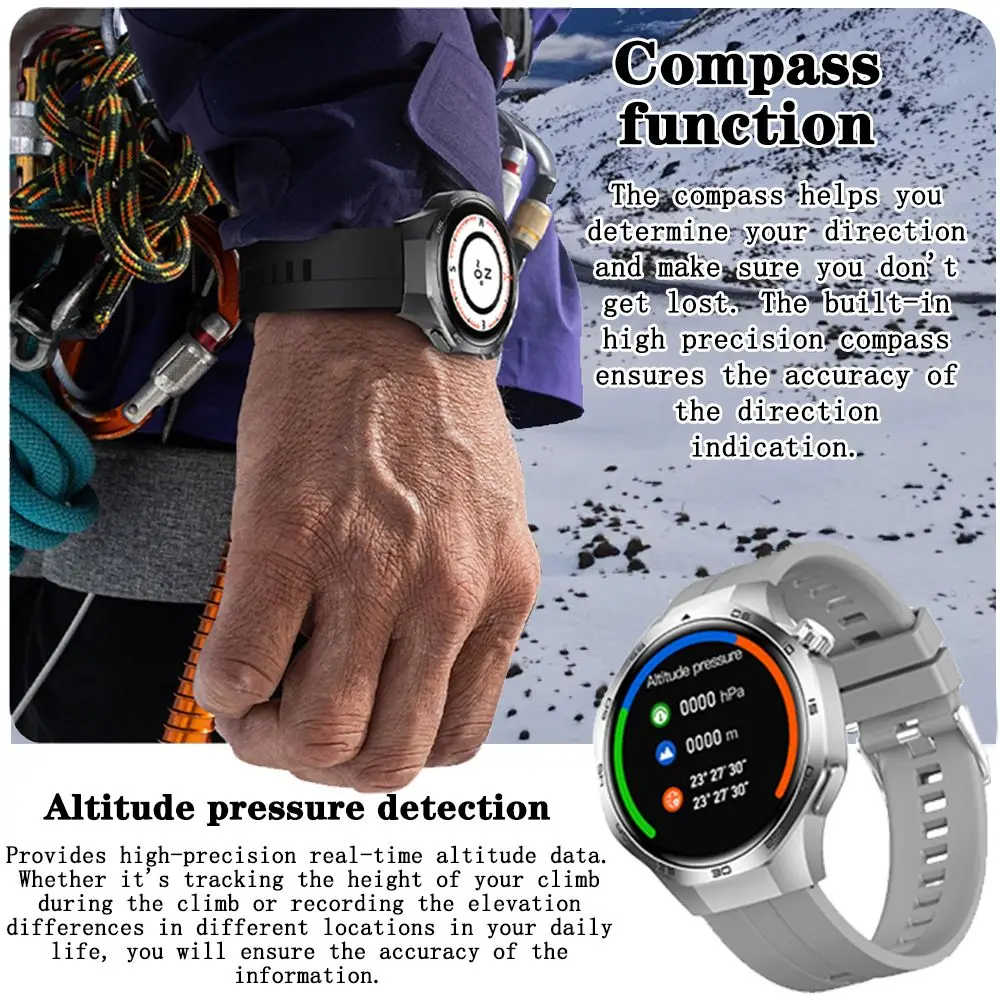 Für Huawei GT5 PRO Smart Watch Männer Version AMOLED HD Bildschirm Uhr 4 Pro Verbesserte BT Anruf GPS NFC Kompass Herzfrequenz Smartwatches