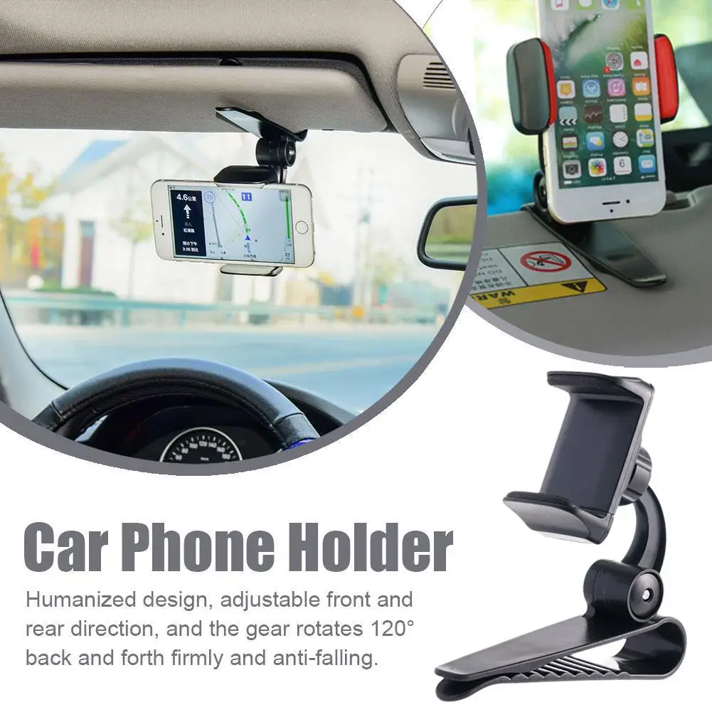 

Universal Car Sun Visor Phone Holder 360° Rotation Mount Phone Stand Clip Navigation Bracket Accessories Automobiles Mobile O3K7