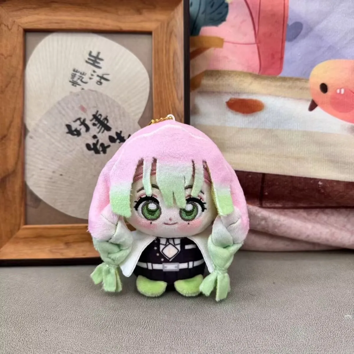 Demon Slayer: Kimetsu no Yaiba, my wife Yoshinobu,Black Little Bala,sitting doll pendant, Honey Glass Butterfly Ninja plush doll