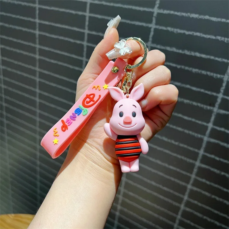 Cartoon Bär Tigger Schwein Schlüsselanhänger Paar Silikon Auto Anhänger Schlüsselanhänger süße langohrige Esel Puppe Schlüsselanhänger Taschenanhänger
