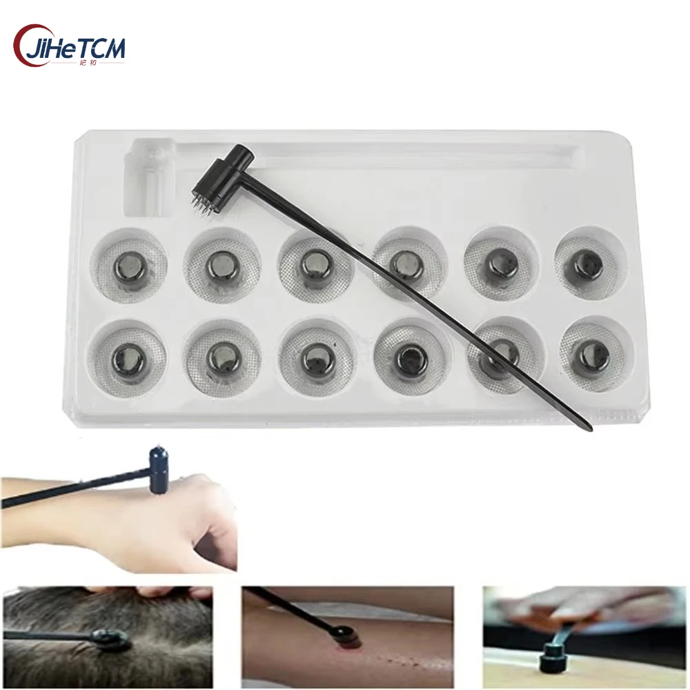 3 Boxes 7 Star Needle & Plum Blossom Dermal Hammer Seven Star Needle Set 13 Pcs Replaceable Needle Heads Seven