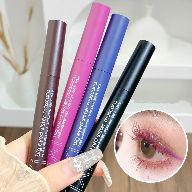 Mascara impermeabile colorato 4D per l'estensione delle ciglia nero blu rosso allungamento spesso Eye Lash Eyes strumento per il trucco cosmetici coreani