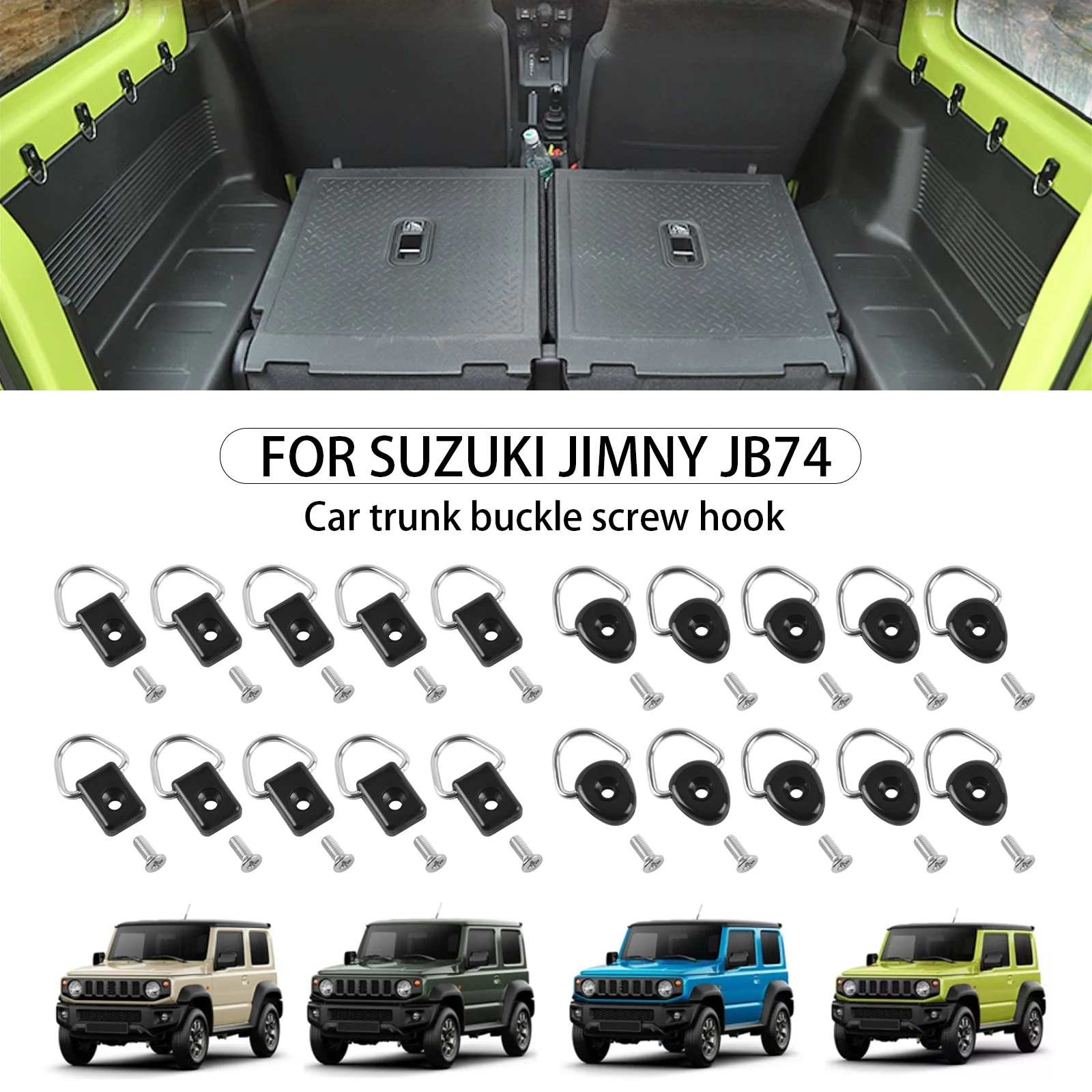 For Suzuki Jimny JB74 Car Tail Box Buckle Screw Hook for Suzuki Jimny 2019-2021 Interior Mouldings Car Accessories