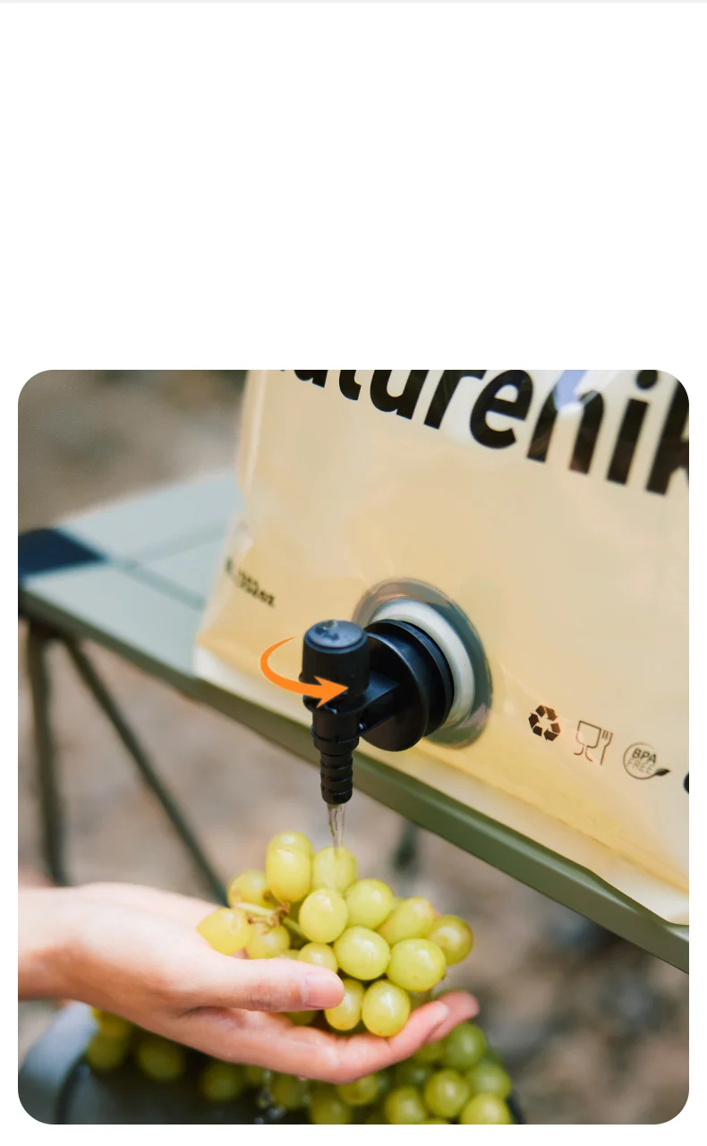 Naturehike Camping Drinking Water Bag 10L Large Capacity Portable Water Bag Folding Water Bucket Bag With Faucet Water Container