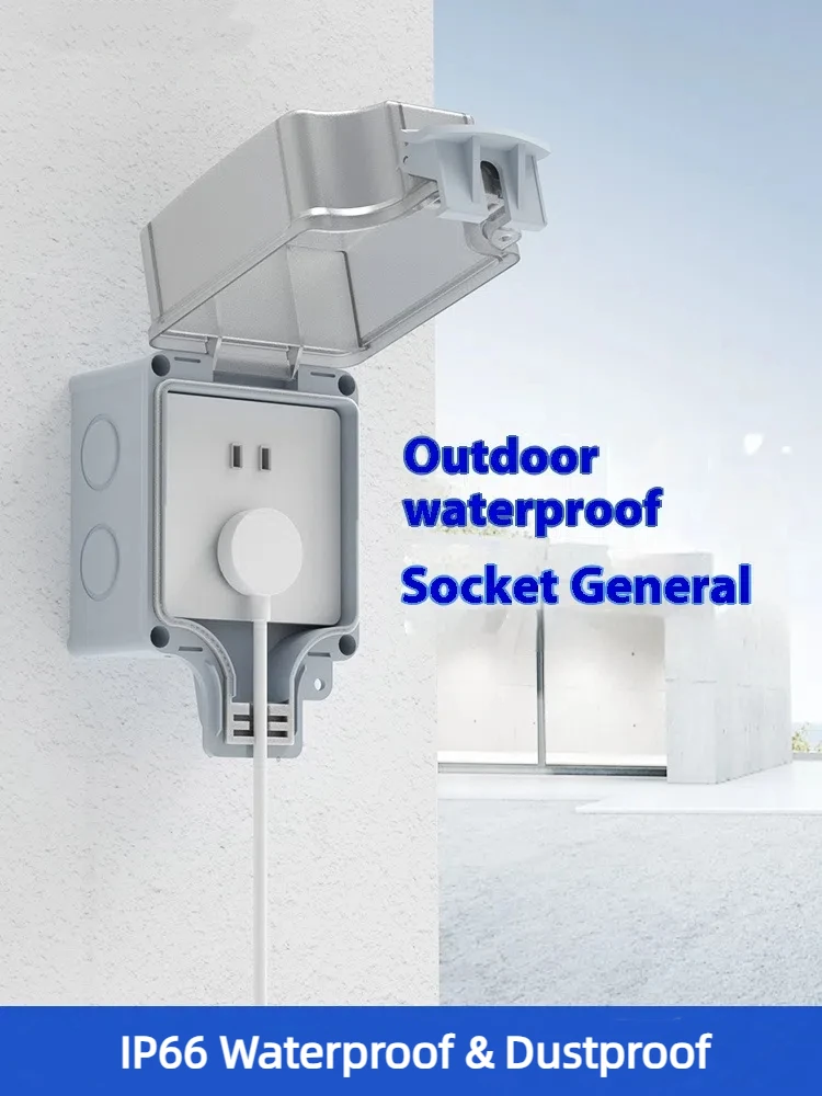 Outdoor IP66 Waterproof Box 86 Type Splash Proof Box Wall Switch Box Electrical Outlet Flush Mount Single/Double Gang Box