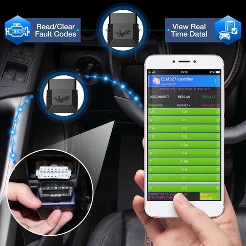 BT OBD2 сканер Vgate vLinker MC + BLE ELM327 для Android/IOS/Windows ELM 327 wifi