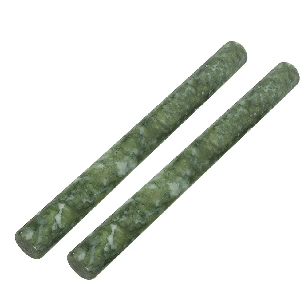 2Pcs Natural Marble Rolling Pin Non-Stick Dough Roller 26Cm Perfect for Dumplings Pizza Pastry Baking Kitchen Pizza Dough Roller