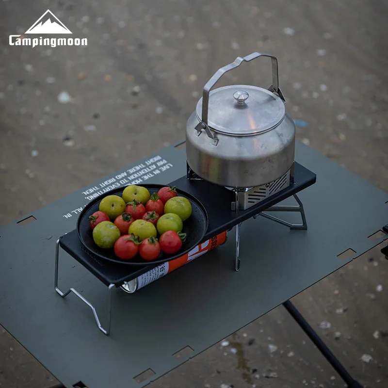 

CAMPINGMOON GT-3 Черный набор для кемпинга: портативный походный кухонный стол, уличная газовая плита, подставка для горелки, складной стол