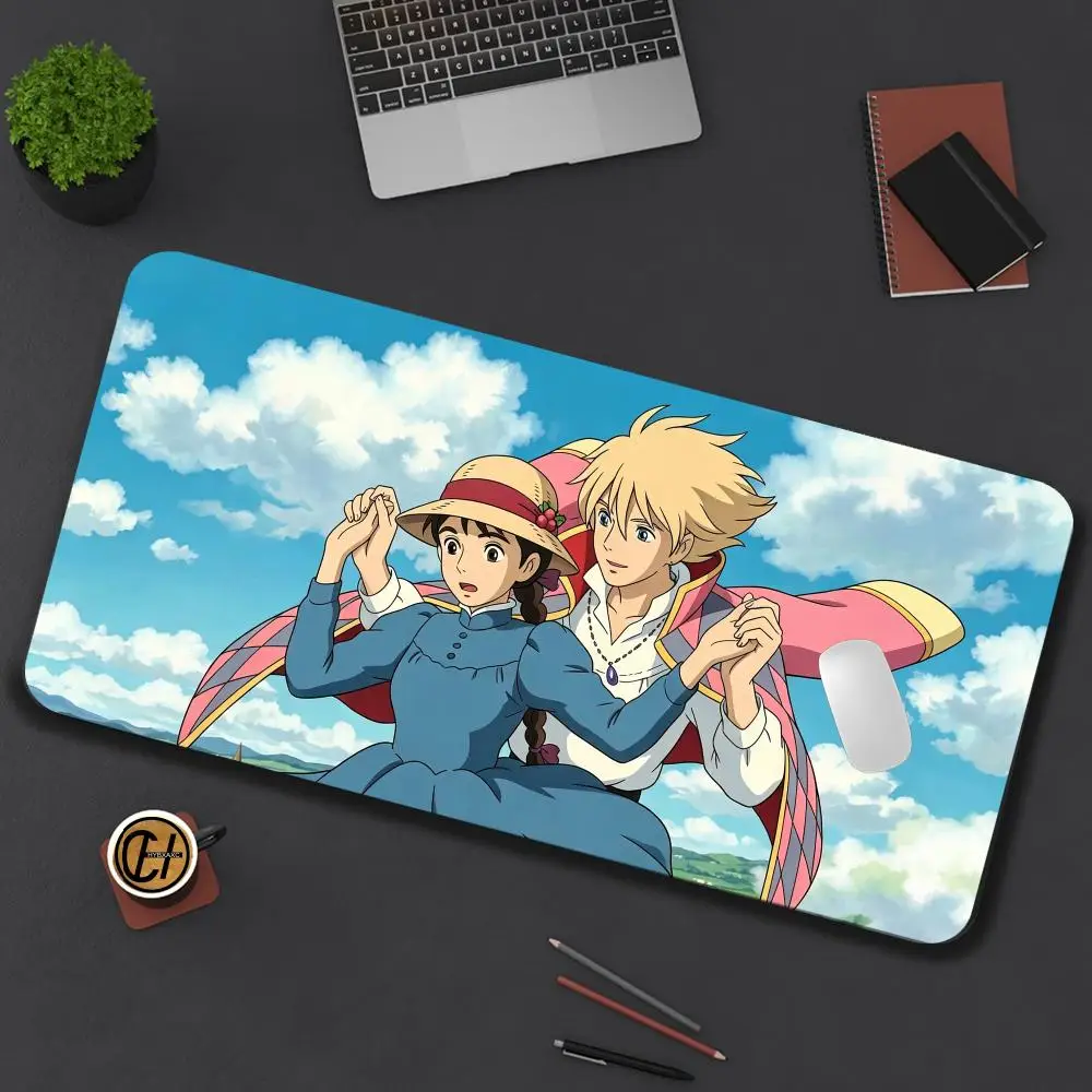 Dreamy Meadow Sky Anime Sophie H-Howl's M-Moving C-Castle Mouse Pad Large Gaming Print Desk Mat For PC Laptop Non-Slip Desk Mat view 2