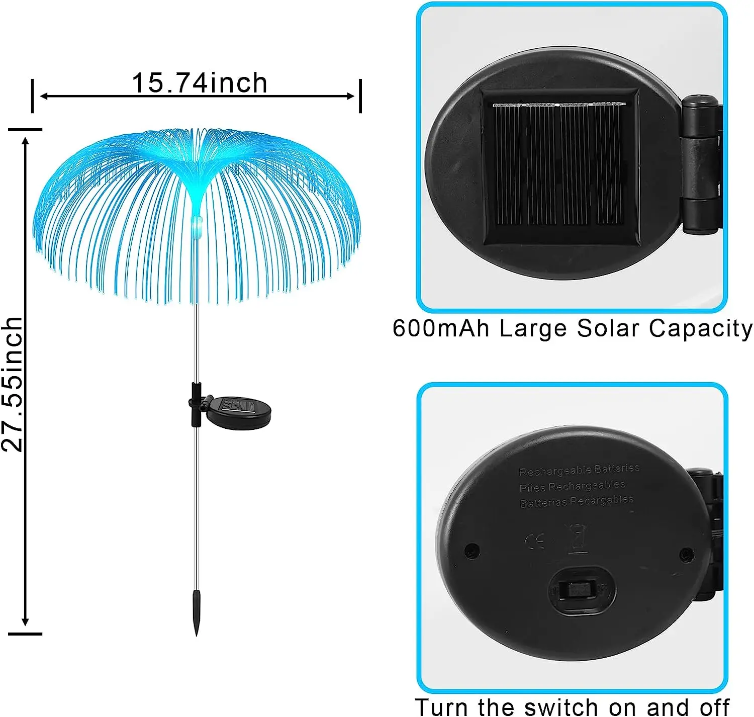 Solar garden lights, outdoors lights, jellyfish lights, luminous, charging, Christmas lamp and garden decorative lights