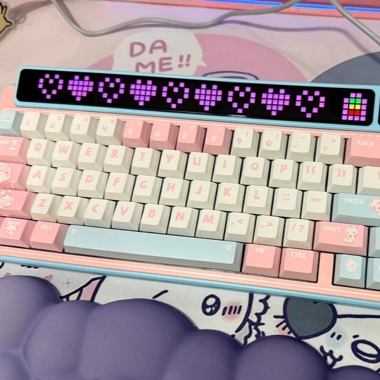 

LEOBOG AMG65 Three Mode Mechanical Keyboard Jade Light Feather Axis Smart Screen RGB Hot Swap Ergonomic E-sports Gaming Keyboard